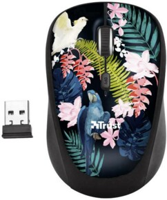 Souris optique sans fil Trust Yvi Parrot avec nano-récepteur USB.