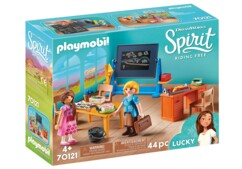 Boîte Playmobil Spirit : Mademoiselle Kate Flores et la salle de classe n°70121.