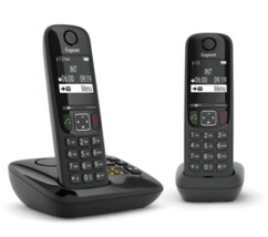Téléphones fixes AS690A Duo - 2 combinés - Avec répondeur - Noir (Reconditionné)