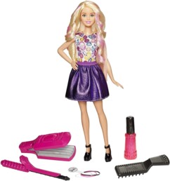 Barbie poupée boucles et couleurs
