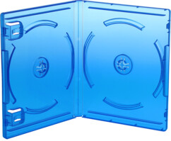 Boîtier double en plastique coloris bleu transparent pour deux jeux PlayStation 4/5 de la marque EasyPack