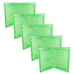 5 boitiers de rangement xbox one de couleur verte