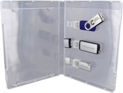 Boîtier de protection transparent format Blu-Ray pour 3 clés USB de la marque EasyPack