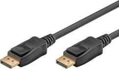 Câble DisplayPort vers DisplayPort 2.1 1 m avec système de verrouillage coloris noir de la marque Goobay