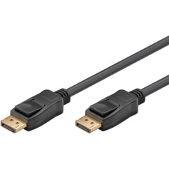 Câble de connexion DisplayPort mâle vers DisplayPort mâle 1.2 5 m coloris noir de la marque Goobay