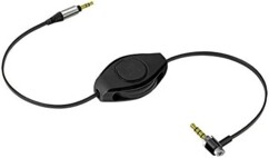 Câble jack rétractable avec microphone intégré