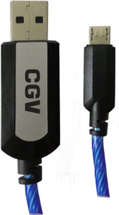 Câble USB-A vers Micro-USB lumineux CB USB1L-M coloris bleu 1 m de la marque CGV