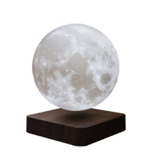 Lampe à lévitation MoonFlight de la marque MagneticLand aspect bois foncé