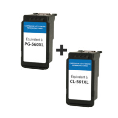 Pack de cartouches d'encre CANON PG560 et CL561 XL pour imprimante