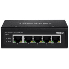 Switch réseau industriel Rail DIN Fast Ethernet TI-E50 v1.0R avec 5 ports RJ45 de la marque TrendNet