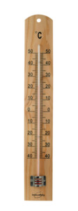Thermomètre traditionnel en bois A563 de la marque Inovalley