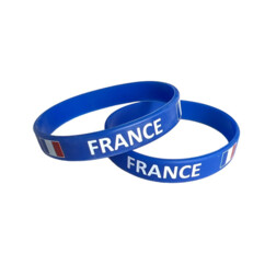 2 bracelets France en silicone de la marque Cotillons d’Alsace