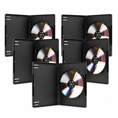 5 boîtiers pour 1 DVD - Noir