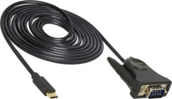 Câble adaptateur USB-C vers série RS-232 1,8 m coloris noir de la marque Delock