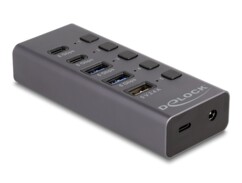 Hub USB-A/USB-C 5 ports avec interrupteurs de la marque Delock