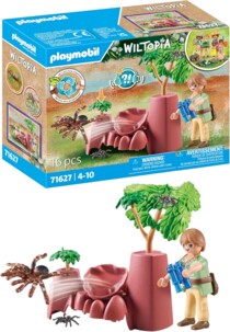Playmobil Wiltopia : rocher avec araignée géante