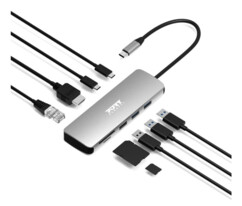 Station d'accueil USB-C 9 ports USB-C/USB-A/HDMI/RJ45/SD