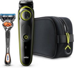 Trousse avec tondeuse BRAUN BeardTrimmer BT3941 et rasoir Gilette Fusion5