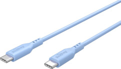 Câble USB-C vers USB-C en silicone 1,5 m - Bleu