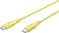 Câble USB-C vers USB-C en silicone 1,5 m - Jaune