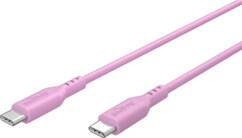 Câble USB-C vers USB-C en silicone 1,5 m - Rose