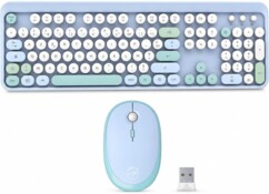 Kit clavier et souris sans fil Pure Color - Bleu