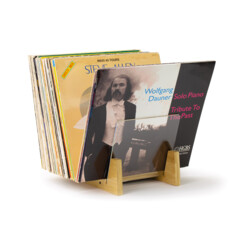 Support pour vinyles en bambou ST80 - Bois clair