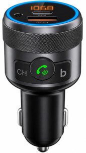 Transmetteur FM allume-cigare avec fonction bluetooth et port USB-A/USB-C