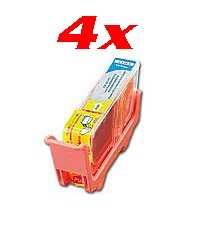 4 Cartouches I Color compatibles Canon jaune avec puce