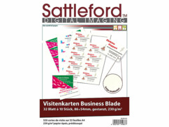 Sattleford 320 Cartes de visite crème structurées jet d'encre/laser 230 g/m² Sattleford Cartes de visite prédécoupées