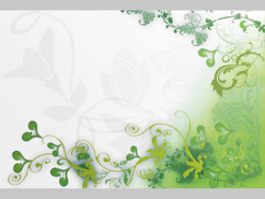 Décoration adhésive motif floral vert