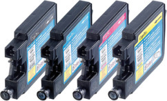 4 réservoirs Cliprint compatibles Brother LC-1240 - CMJN