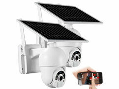 Pack de 2 caméras de surveillance IPC-700.slr 7Links avec 2 panneaux solaires, 2 câbles d'alimentation USB, matériel de montage et mode d'emploi en français