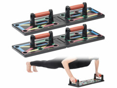 Planches de musculation "Push Up Boards" avec poignées amovibles.