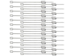 Pack de 24 brochettes à barbecue XXL avec mécanisme coulissant pratique de la marque Rosenstein & Söhne