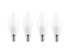 4 ampoules bougies E14 - 3 W - 240 lm - Blanc chaud