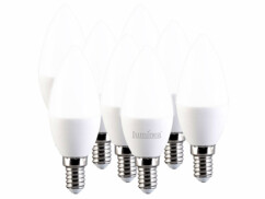 8 ampoules bougies E14 - 3 W - 240 lm - Blanc lumière du jour Luminea