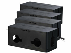4 boîtiers pliables pour câbles coloris noir de la marque Callstel