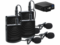 4 microphones sans fil avec récepteur jack 3,5 mm, par Auvisio