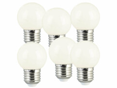 6 ampoules LED E27 / G45 / 50 lm / 1 W / 2700 K