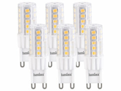 6 ampoules LED G9 - 3 W - 320 lm - Blanc chaud