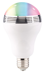 ampoule e27 LED multicolore avec haut parleur bluetooth auvisio