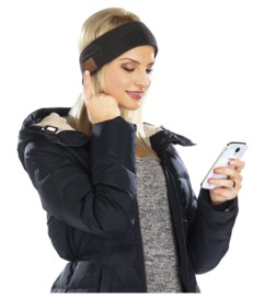 Bandeau avec bluetooth et fonction mains-libres - Noir