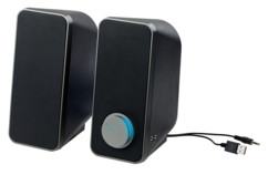 Haut-parleurs d'ordinateur USB, Mini Haut-Parleur Barre de Son Ordinateur  Alimentation USB, Enceintes PC Stéréo avec Base et Clip-on pour Tablettes