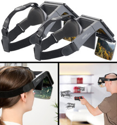 2 paires de lunettes de réalité augmentée 69° pour smartphones