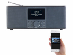 Radio numérique stéréo DAB+/FM avec fonctions bluetooth & réveil DOR-500 - Noir