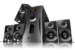 Système audio home cinema Surround 5.1 avec radio / MP3 - Noir