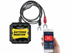 Testeur de batterie automobile Lescars connecté par application mobile.