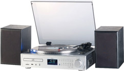 Chaîne stéréo avec Platine 33 45 tours numeriseur lecteur cassette k7 radio numérique dab+ et lecteurs CD USB SD mhx620