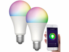 2 ampoules LED connectées LAV-160.rgbw E27 - 12 W - RVB CCT
